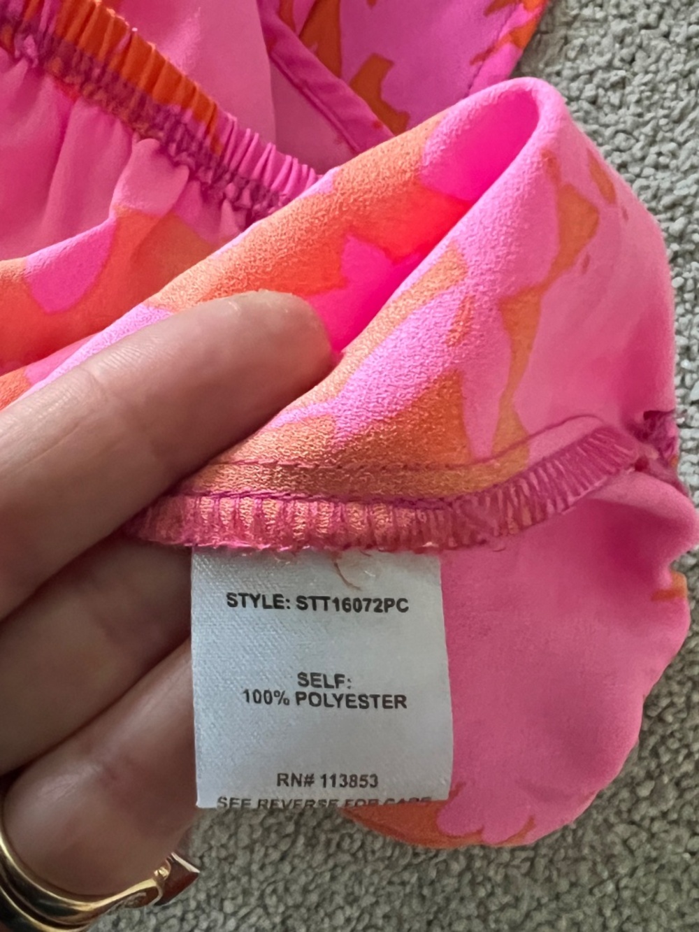Bright Pink & Orange Off-Shoulder Ruffle Top 🌸✨ - Picture 5 of 5
